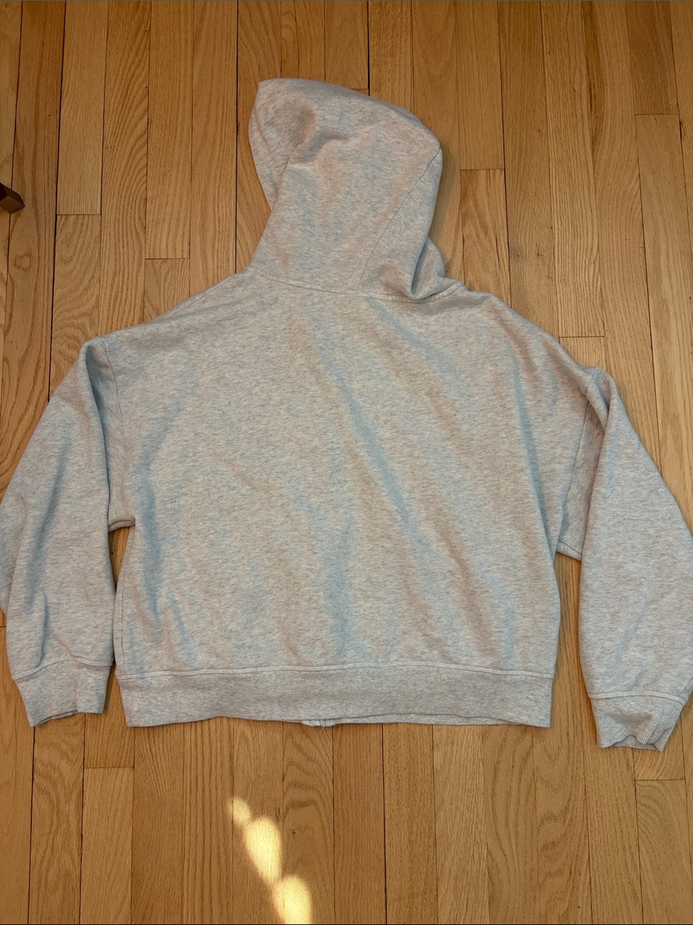 PINK Victoria's Secret Light Gray Full-Zip Hooded Sweatshirt - Picture 4 of 4